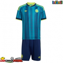 Camisa de Futebol Colômbia Equipamento Secundário Infantil Mundo 2026 Manga Curta (+ Calças curtas)